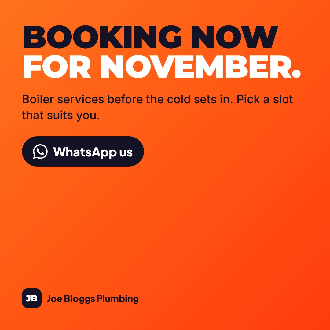 Post: booking now for November
