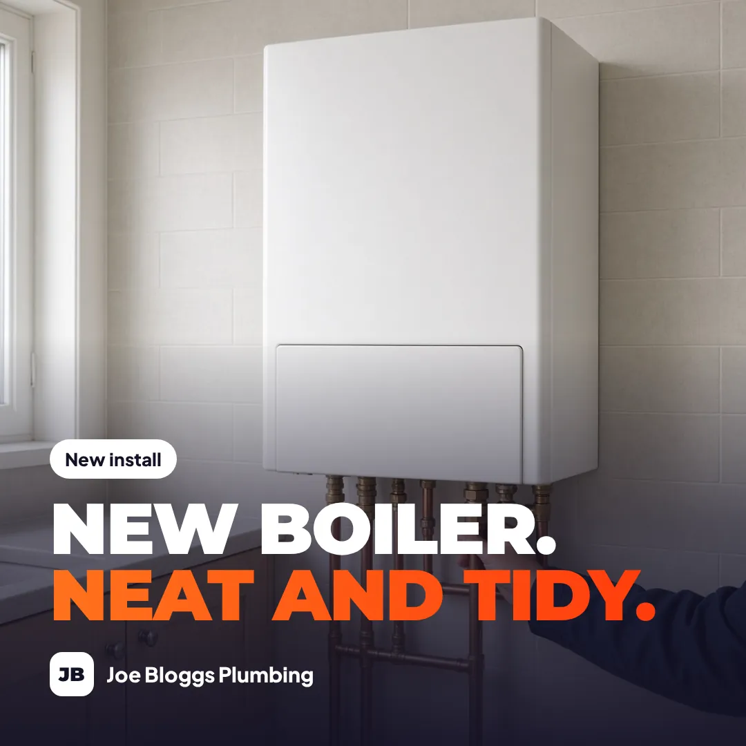 Post: new boiler, neat and tidy